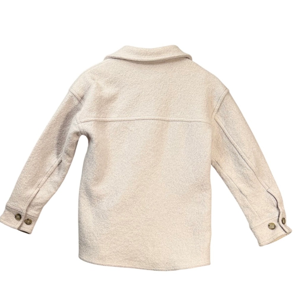 Aritzia Babaton Womens Pelli Shacket XS Ivory Merino Wool Jacket Minimalist - Picture 3 of 8